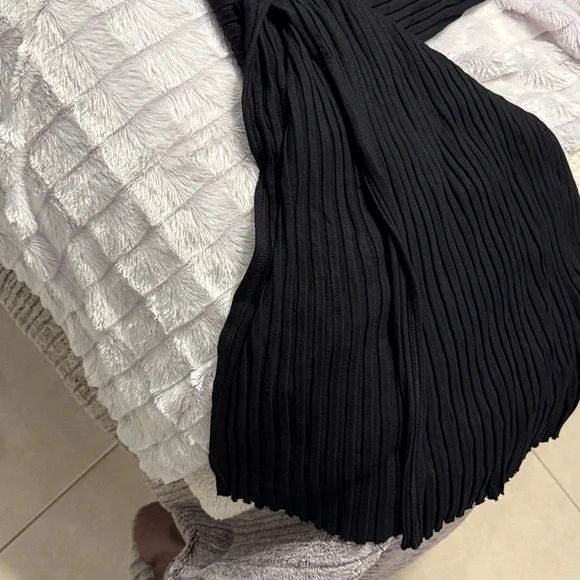 Stateside Charcoal Ribbed Knit Dress - Picture 4 of 5